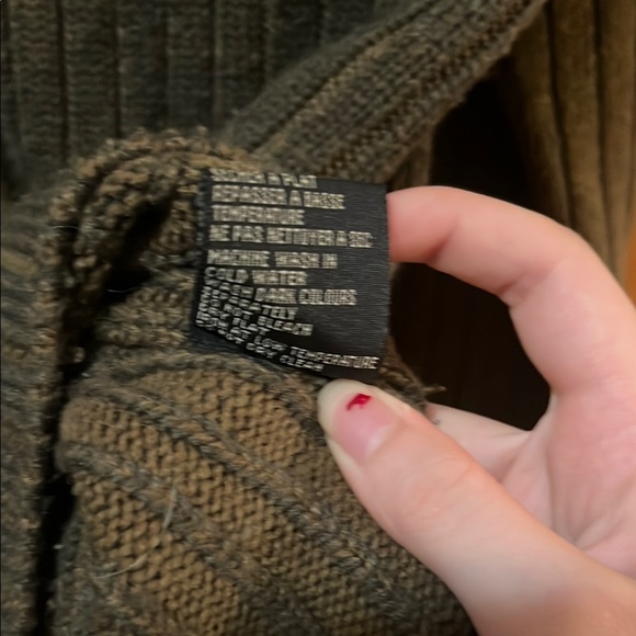 Men’s Brown knitted Zip-Up Sweatshirt - Picture 5 of 5